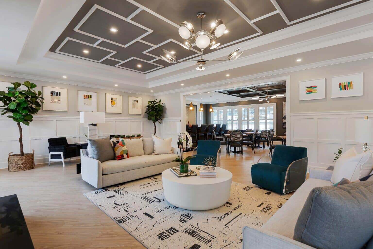 Living room at The Seasons at East Northport